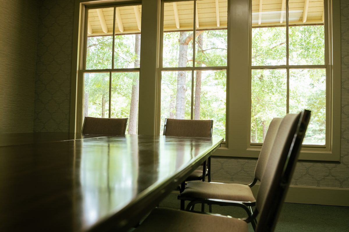A conference and meeting room at the Solomon Center, set up for a small group