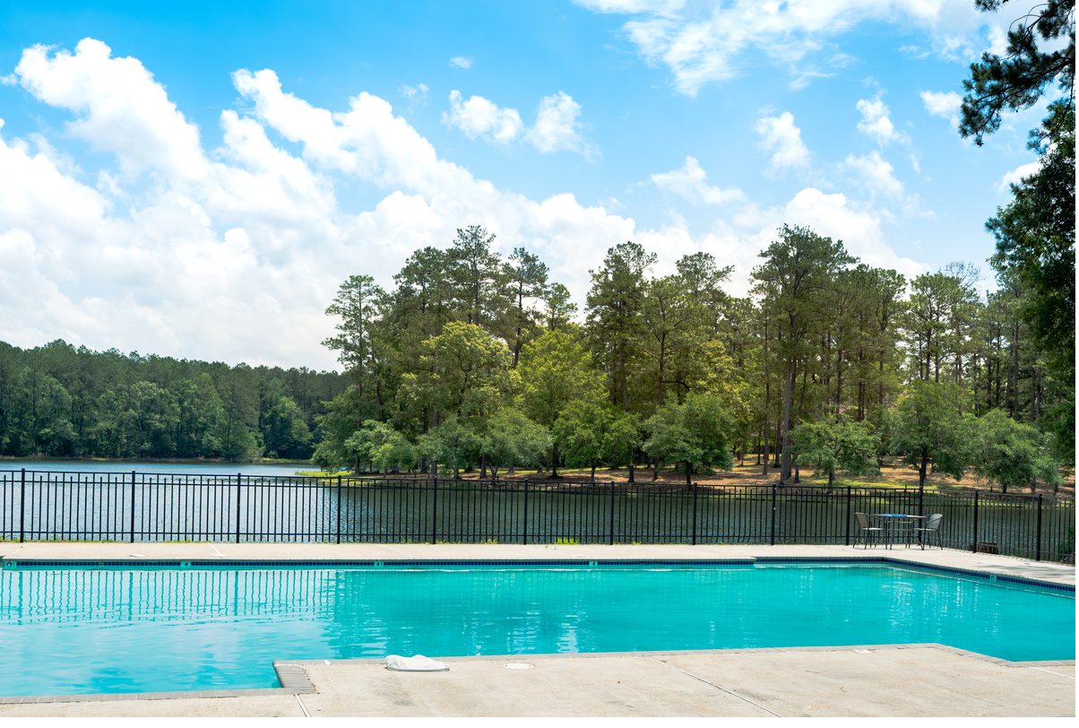 The 12-acre lake and pavilion area at the Solomon Center